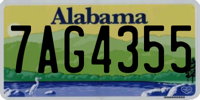 AL license plate 7AG4355