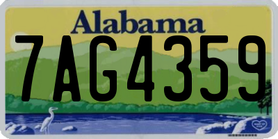 AL license plate 7AG4359