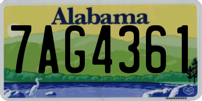 AL license plate 7AG4361