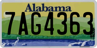 AL license plate 7AG4363