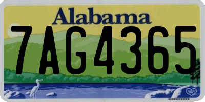 AL license plate 7AG4365
