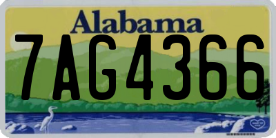 AL license plate 7AG4366