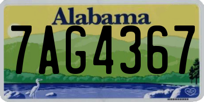 AL license plate 7AG4367