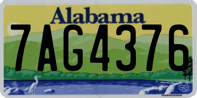 AL license plate 7AG4376