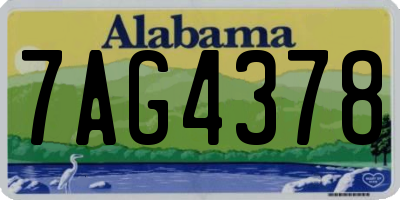 AL license plate 7AG4378