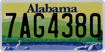 AL license plate 7AG4380