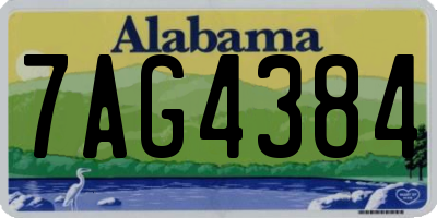 AL license plate 7AG4384