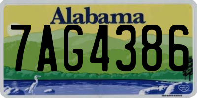 AL license plate 7AG4386