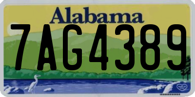 AL license plate 7AG4389