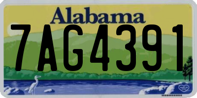 AL license plate 7AG4391