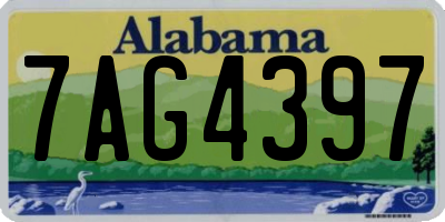 AL license plate 7AG4397