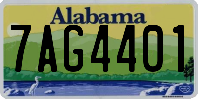 AL license plate 7AG4401