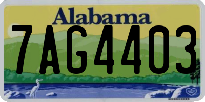AL license plate 7AG4403