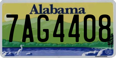 AL license plate 7AG4408