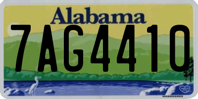AL license plate 7AG4410
