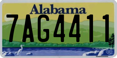 AL license plate 7AG4411