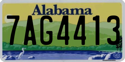 AL license plate 7AG4413