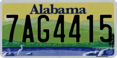 AL license plate 7AG4415