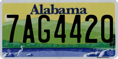 AL license plate 7AG4420
