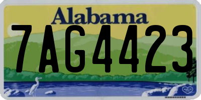 AL license plate 7AG4423