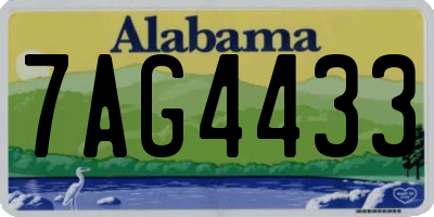 AL license plate 7AG4433