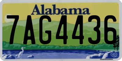 AL license plate 7AG4436