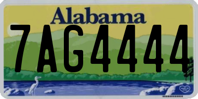AL license plate 7AG4444