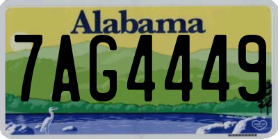AL license plate 7AG4449