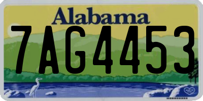 AL license plate 7AG4453