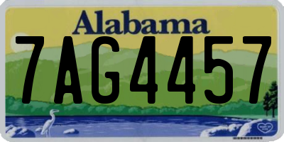 AL license plate 7AG4457