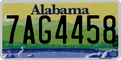 AL license plate 7AG4458