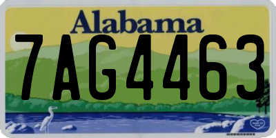 AL license plate 7AG4463