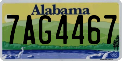 AL license plate 7AG4467
