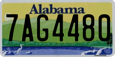 AL license plate 7AG4480
