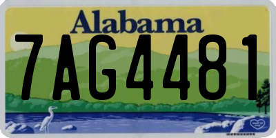 AL license plate 7AG4481