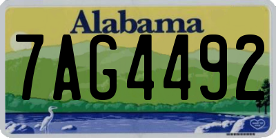 AL license plate 7AG4492