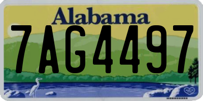AL license plate 7AG4497