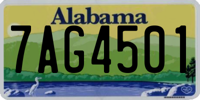 AL license plate 7AG4501