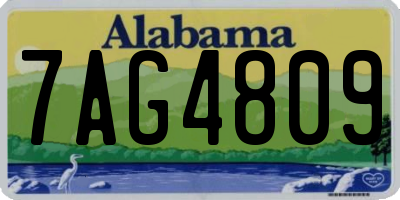 AL license plate 7AG4809
