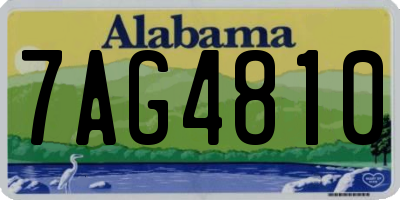 AL license plate 7AG4810