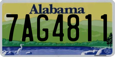 AL license plate 7AG4811