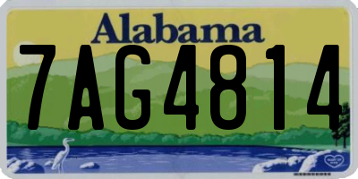 AL license plate 7AG4814