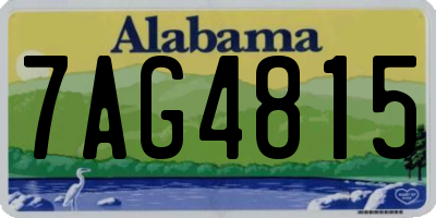 AL license plate 7AG4815