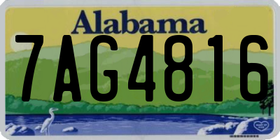 AL license plate 7AG4816