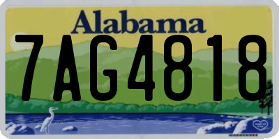 AL license plate 7AG4818