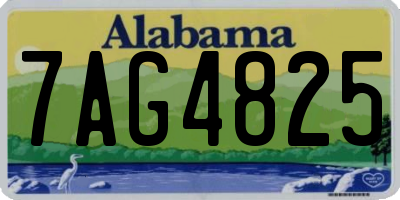 AL license plate 7AG4825