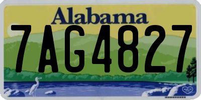 AL license plate 7AG4827