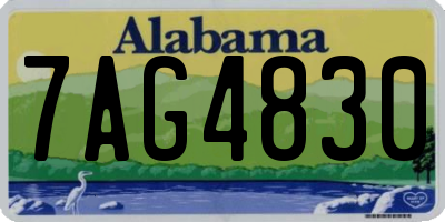 AL license plate 7AG4830