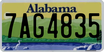 AL license plate 7AG4835