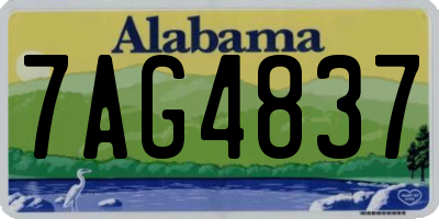 AL license plate 7AG4837